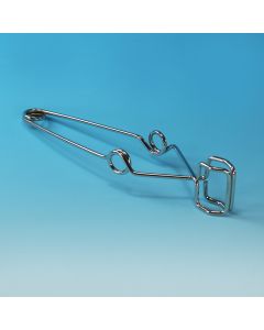 Test Tube Holders, with finger grips, 30mm dia, plated steel
