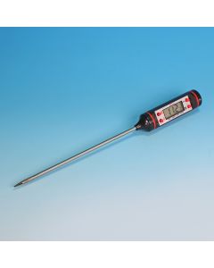Digital Probe Thermometer, -50 To 300 Deg C, Metal Probe 140mm Long