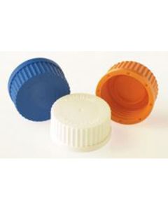 DWK Screw Top GL45 for reagent bottle, Orange, Autoclavable to 140 deg, Pack of 10