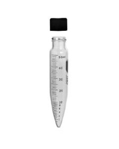 DWK Centrifuge Tube, Threaded, Graduated, with Screw Cap, 50ml, KG-33 Borosilicate glass, Pack of 12