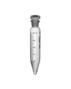 DWK Centrifuge Tube, Graduated, To Contain, Heavy-Duty, with Colour coded PTFE stopper, 50ml, KG-33 Borosilicate glass, Pack of 6