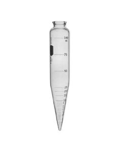 DWK Centrifuge Tube, Oil, 8 inch, Calibrated To Contain, White Scale, 100ml, KG-33 Borosilicate glass, Pack of 12