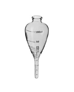 DWK Centrifuge Tube, Oil, 1.5ml Stem, Calibrated To Contain, White Scale, 200percent, KG-33 Borosilicate glass, Pack of 6