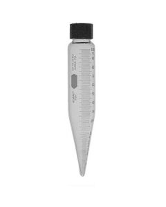 DWK Centrifuge Tube, Graduated, Screw Thread, Cap with PTFE-Faced liners, White Scale, 100ml, KG-33 Borosilicate glass, Pack of 12