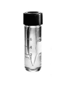 DWK Screw Thread Micro KG-33 borosilicate glass vial, Clear, 3ml, 21mm x 51mm, Graduated, With open top attached closures, PTFE faced silicone septa, Pack of 12