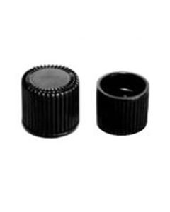 DWK Cap, Black Phenolic , Cemented In Rubber Liner, 15-415, Autoclavable, Pack of 1000