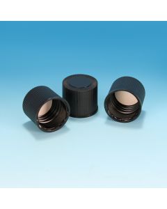 DWK Closure, Black Pp, PTFE / Silicone Liner, 24-400, Autoclavable, Pack of 72