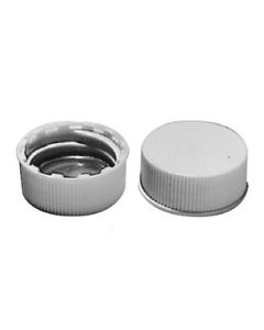 DWK Cap, White PP, Pulp-backed aluminium foil liner Scintillation Vial, 15-425, Pack of 1000