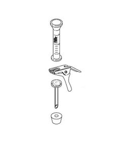 DWK Microfiltration Assembly, 25mm, with support, Ultra-Ware, KG-33 Borosilicate glass