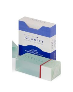 Clarity Microscope Slides, Plain, 1.0mm thick, 76 x 38mm, Pk50