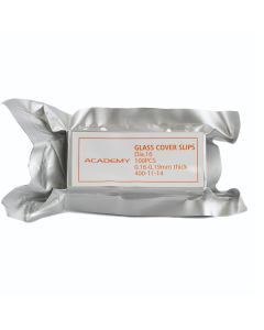 Academy Circular Cover Slips, No.1.5, 0.16-0.19mm thick, 22mm diameter, Pk100