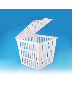 Test Tube Basket With Cover, PP Autoclavable, 23x23x23cm, Pack of 6