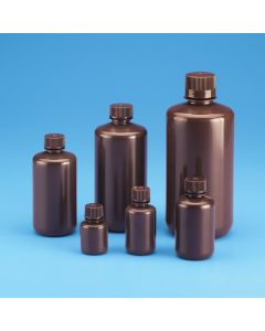 Amber Narrow Mouth Bottle, HDPE, 8ml, Pack of 100
