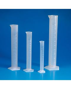Kartell Graduated Tall Form Measuring Cylinders Class B, Capacity 25ml, Graduation 5ml, Subdivision 0.5ml, Tolerance +/- 0.5ml, OD 18mm, Height 195mm, PP, Pack of 30