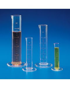 Kartell Graduated Measuring Cylinders Short Form , Capacity 10ml, Graduation 2ml, Subdivision 0.25ml, OD 16mm, Height 87mm, Material PMP (TPX), Pack of 10