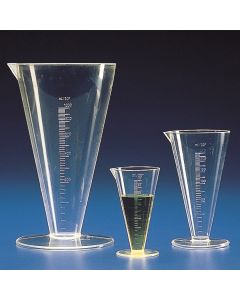 Kartell Conical Measures Graduated , Capacity 100ml, Graduation 2ml, Height 117mm, Material PMP (TPX), Pack of 12