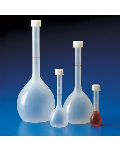 Kartell Volumetric Flask With Screw Cap, Capacity 500ml, Tolerance +/- 5 (ml)ml, Height 265mm, OD 100mm, DIN Standard GL25, PP, Pack of 10