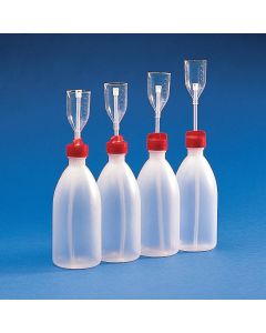 Kartell Adjustable Volume Dispenser Bottles, Measuring Container 50ml, Capacity 250ml, Material PE (BOTTLE) PMP (CONTAINER), Pack of 10