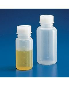 Kartell Graduated Wide Neck Bottles Pe, Capacity 1000ml, Graduation 100ml, OD 95mm, Height 206mm, Mouth 55mm, DIN Standard GL63, PE, Pack of 17