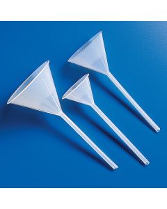 Kartell Long Stem Funnels, OD 78.5mm, Capacity 100ml, Stem Length 143mm, Stem OD 8, Tolerance Length 206mm, PP, Pack of 10