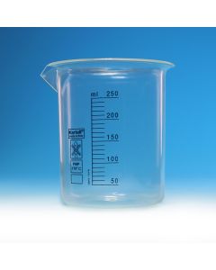 Kartell Blue Graduated Beakers Low Form Class B, Capacity 2000ml, Subdivision 50ml, Tolerance +/- 10percentml, OD 133mm, Height 184mm, Material PMP (TPX), Pack of 4
