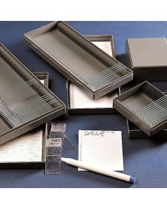 Kartell Microscope Slide Boxes, No. Places 50, Dimension 230x97mm, Height 35mm, Material High Impact PS