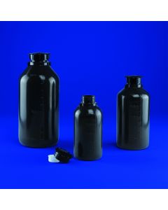 Kartell Narrow Neck Bottles Grey, Capacity 1000ml, Graduation 100ml, OD 95ml, Height 208mm, Mouth 33mm, PE, Pack of 80