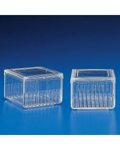 Kartell Staining Jar Schifferdecker Type, Dimension Internal 76x65x45mm, Material PMP (TPX), Pack of 4