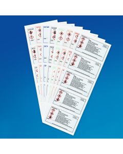 Kartell Adhesive Labels, Label Dist. Water, Colour Blue, Dimension 130x35mm, Pack of 5