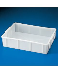 Kartell Deep Tray Low Form Stackable, Capacity 10Ltr, Dimension External 310x415x97mm, Colour White, HDPE