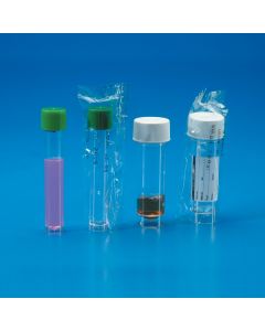 Kartell Test Tubes With Screw Caps, , Capacity 12ml, OD 16mm, Height 102mm, Material PS With PE Screw Cap