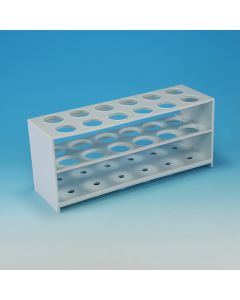 Kartell Test Tube Racks Two Three Tier, No. Tiers 3, Places 24, OD Holes 20mm, Dimension 375x65mm, Height 95mm, PP, Pack of 5