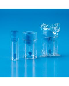 Kartell Faeces Container, , Capacity 15ml, OD 22.22mm, Height 79.5mm, Material PS With PP Stopper And Spoon