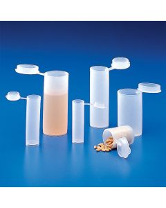 Kartell Samples Vials, Capacity 8ml, OD 17.2mm, Height 57.6mm, Wall thick. 1.2, Weight 3.5, PE, Pack of 100
