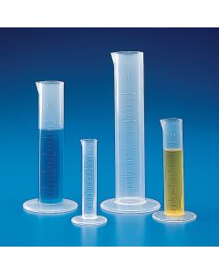 Kartell Graduated Measuring Cylinders, Short Form, Capacity 10ml, Graduation 2ml, Subdivision 0.25ml, OD 16mm, Height 88mm, PP, Pack of 10