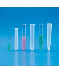 Kartell Disposable Tubes, With Rim, Type Cylindrical, RCF x g 1000, OD 16mm, Height 99.3mm, Capacity 10ml, Material PS, Material PS AND PP
