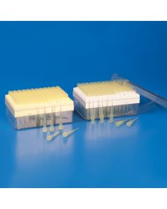 Kartell Tips Capacity 2-200 Microliters, Colour Yellow, Rack Material PP, Type Universal, Packing Rack, Material PC/PP, Pack of 10