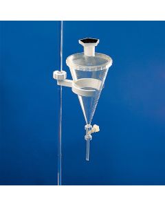 Kartell Graduated Separating Funnel, Capacity 500ml, Graduation 5ml, To Level 50ml, NS/DIN 29/32, Material PMP (TPX)