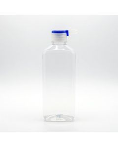 Kartell PE Square Wide-Mouth Bottle with PP Plug Cap and Tags, 25ml