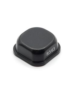 Black Plastic Caps with Woodpulp-Faced PVDC Wad, R3/100, 100 per Pack