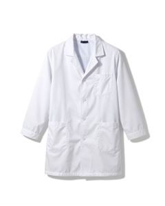 White Tyvek Lab Coat, Stud Front without Pockets, Small, 10 per Pack