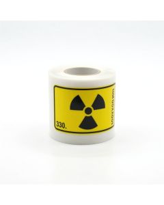 Radioactive Warning Labels, 100X100mm, Roll of 330