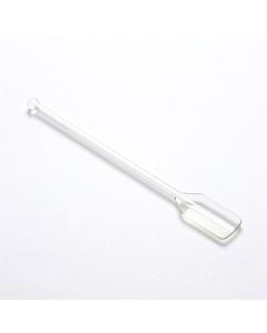 Glass Stirring Rod with Flat Paddle and Plain Ends, 150mm